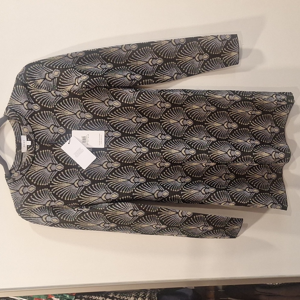 NWT Reiss metalic shell dress S